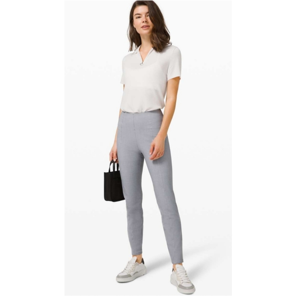 🆕️ Lululemon High-Rise 7/8 Trouser Pant Size 4 Gray Travel Minimalist Normcore
